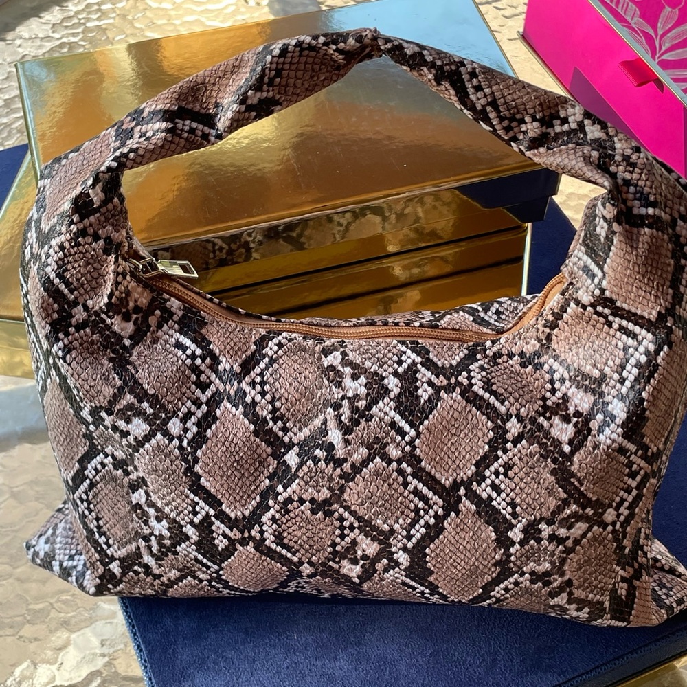 Snakeskin Patterned Women's Bag